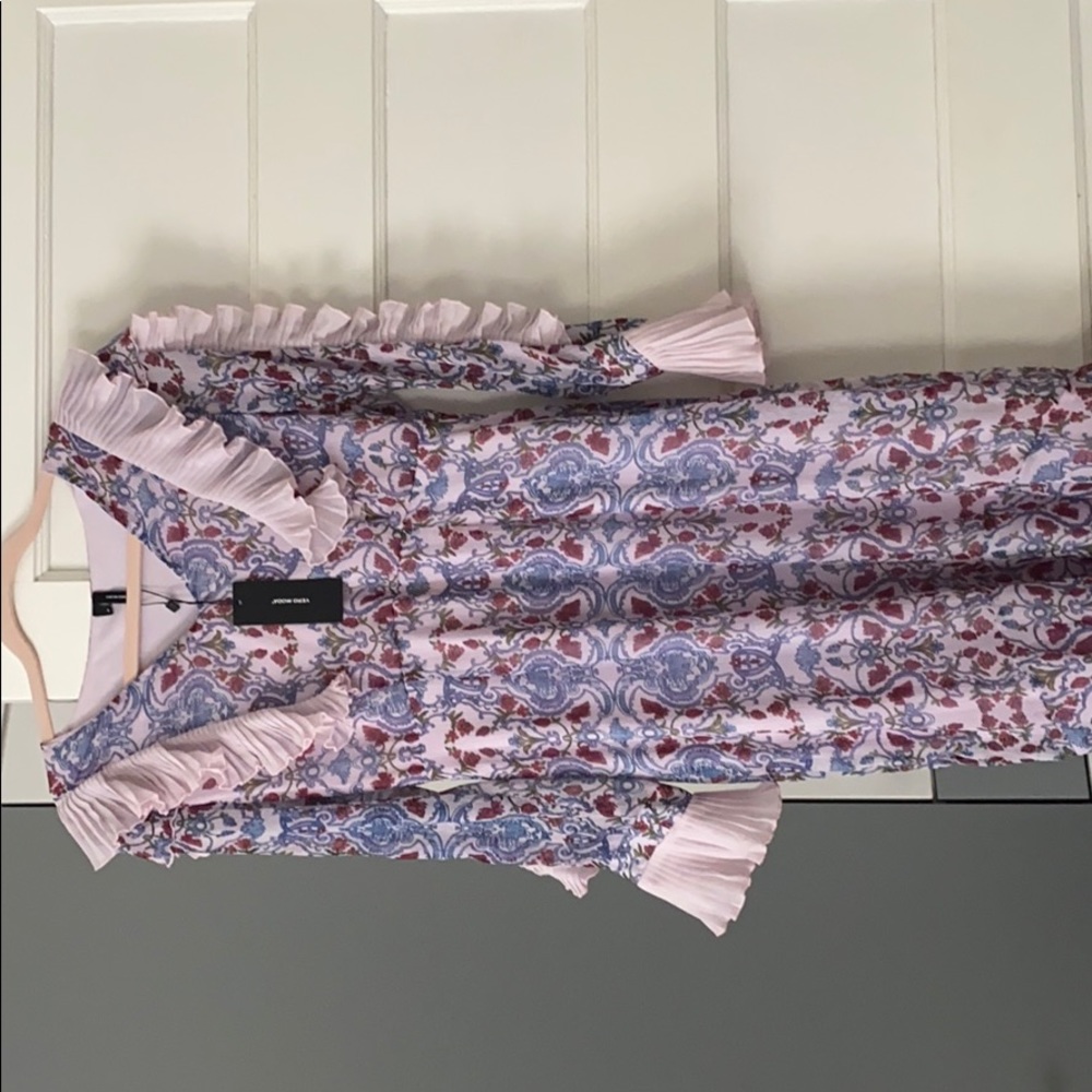Vera moda paisley maxi ruffle dress